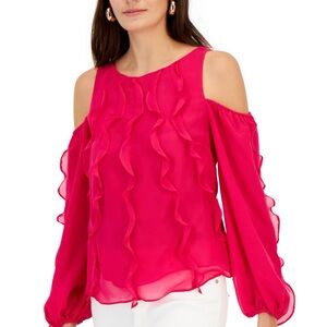INC INTERNATIONAL CONCEPTS
Women's Ruffled Cold-Shoulder Top